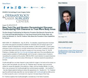 Dr. Paul M. Friedman discusses CoolSculpting for areas of the back, bra strap, and under the buttocks.